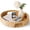 Brown, variant on Coffee Table Tray, Round Serving Tray for Living Room, Wicker Serving Trays with Built-in Handles for Home and Kitchen Decorative Natural (Large 14.6 inch x 3 inch)