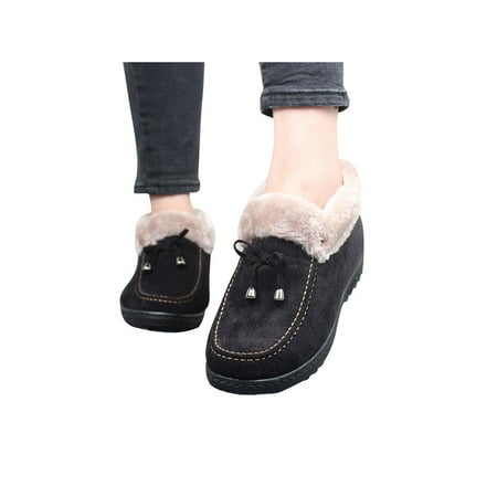 

Lacyhop Women Slippers Plush Lined House Shoes Indoor Outdoor Anti-Slip Warm Shoes