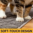 thumbnail image 3 of cisilov Cat Litter Mat 35'' x 23'', Cat Mat for Litter Box Non-Slip Kitty Litter Trapping Mat, Gray, 3 of 7