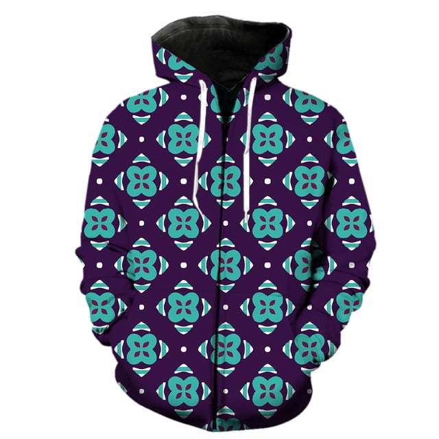 Sudadera con capucha y cremallera para hombre, estilo étnico exótico retro, con estampado 3D, estilo hip hop, unisex, de manga larga, estilo Harajuku, para primavera