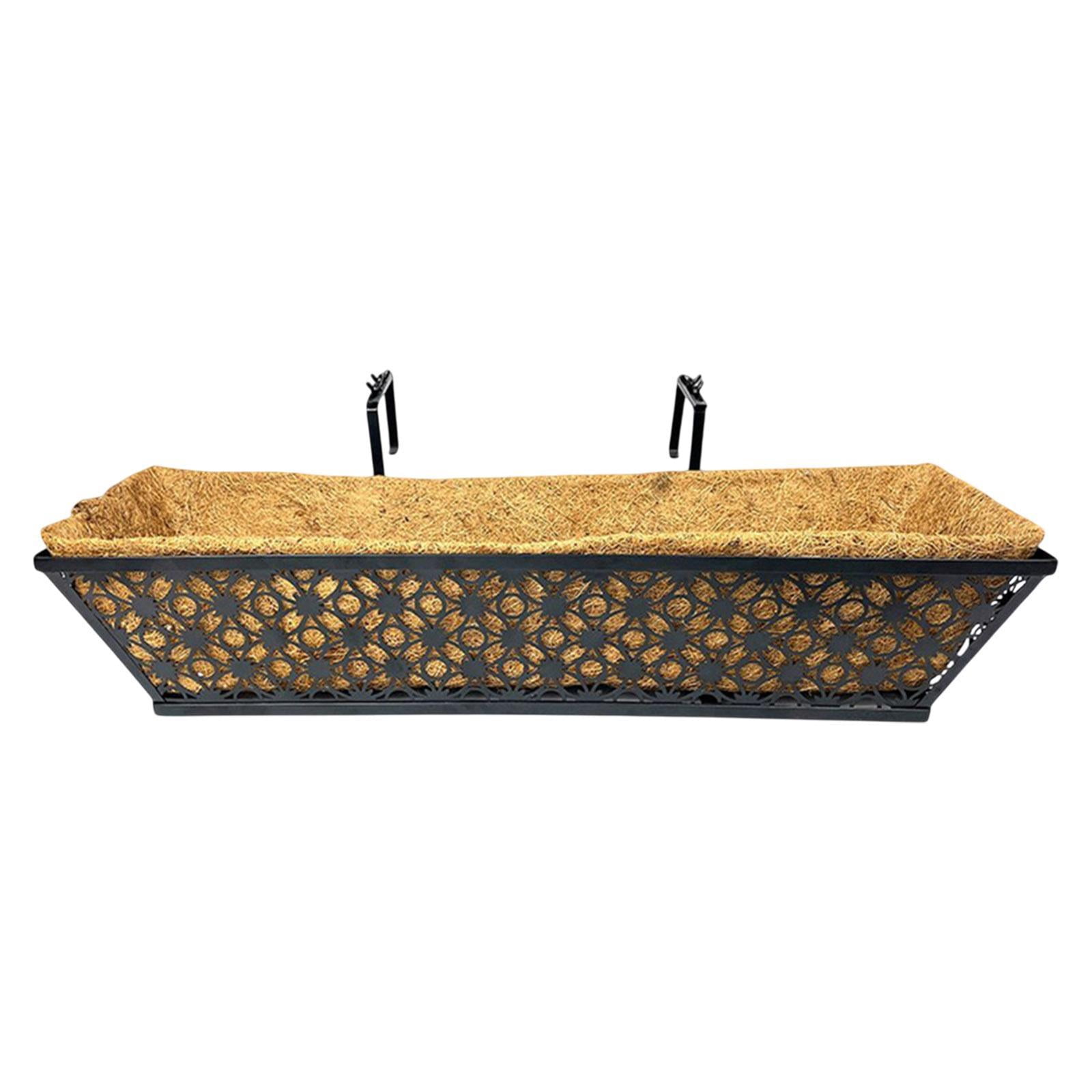 colaxi Balcony Flower Pot Stand Balcony Plant Holder Window Box Railing Planter Holder Patio Railing Planter Shelf for Outdoor Patio