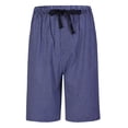 thumbnail image 3 of GLOBAL Men's Cotton Yarn Pajamas Shorts - Plaid Pajama Shorts for Men - PJ Bottoms with Pockets, 2-Pack, 3 of 8
