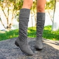 thumbnail image 6 of Willtoo Women Pointed Toe Block Heel Knee High Boots Comfort Low Heel Fashion Long Boots for Autumn Winter Daily Wear & Outdoor Activities, 6 of 6
