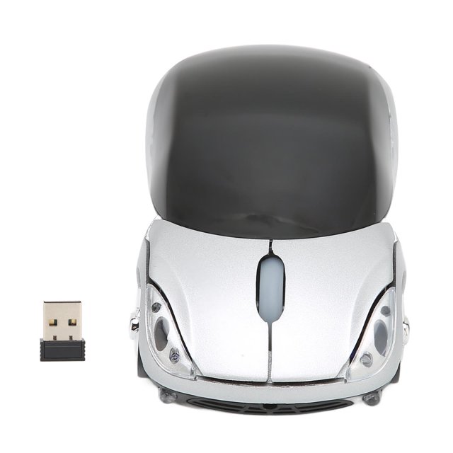 2.4GHz Mouse, Computer Gaming Mouse, Smart Mute Mouse, Slim Ergonomic Mouse, With 3D Sports Car Styling, For Office, Home, Win 7 / 98 / 2000/ XP