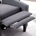 thumbnail image 7 of 27" Wide Manual Wingback Recliner Chair, Vintage Accent Chair, Recliner Chair with Nailhead Trim and Birch Legs, Tufted Single Sofa Chair, for Home, Living Room, Office, Bedroom, Gray, 7 of 7