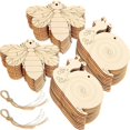 thumbnail image 5 of Unfinished Wooden Shapes DIY Craft Blanks for Creative Projects, Wood Slices with Rope for Scrapbooking, Decorations & Imaginative Play, 5 of 5