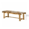 thumbnail image 3 of Outsunny 43.25" Outdoor Wood Garden Bench Double Seat Carbonized, 3 of 10