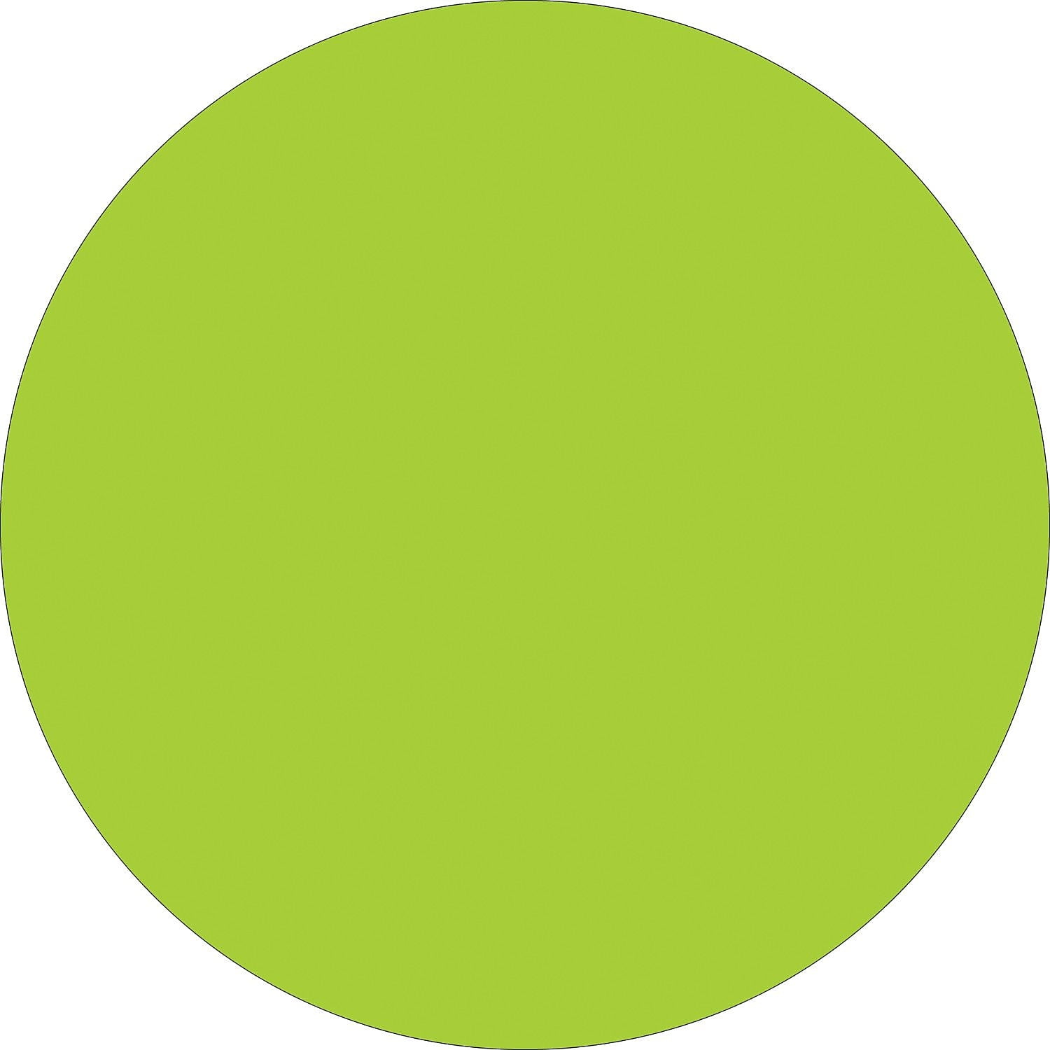 Tape Logic Inventory Circle Labels 3' Fluorescent Green 500/Roll DL614J