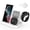 White-for Apple, variant on Multifunctional Digital Alarm Clock 3 in 1 Wireless Charger Compatible with Huawei/iPhone/Samsung Phone/Watch/Earphone Fast and Safe Charging with LED Night Light