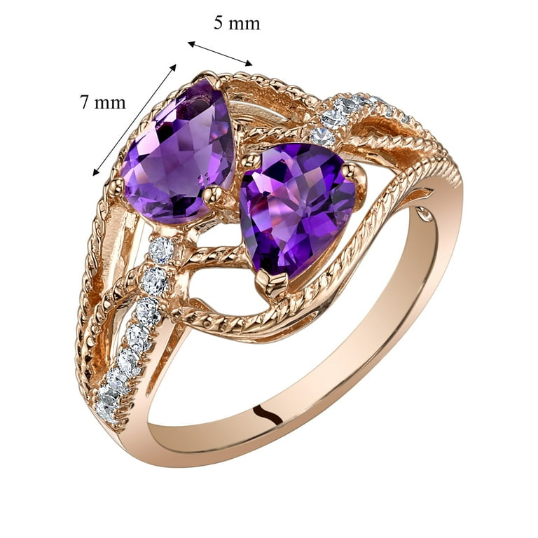 Walmart amethyst shop rings