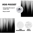 thumbnail image 4 of Black and Grey Window Curtains for Kitchen Small Silver White Ombre Mens Gothic Art Two Tone Gradient Abstract Trendy Living Room Bedroom Window Drape Treatment Valance, 52" W x 18" L, Modern, 4 of 6