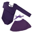 thumbnail image 2 of Emy Dola Girls Ballet Leotards with Removable Skirt Combo Toddler Long Sleeve Crisscross Back Dance Dress Outfit 3-10Y, 2 of 4