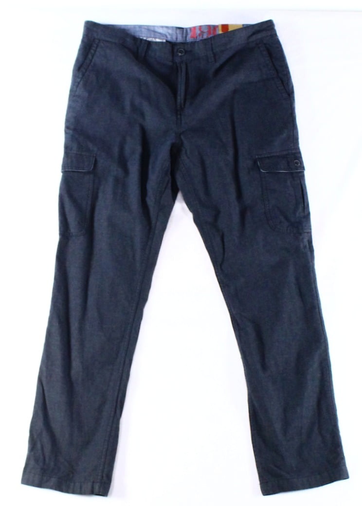 slim fit cargo pants navy blue