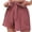Pink, variant on Tbopshirt High Waisted Shorts Women's High Waist Shorts Wide Leg Pants Casual Loose Shorts Belt