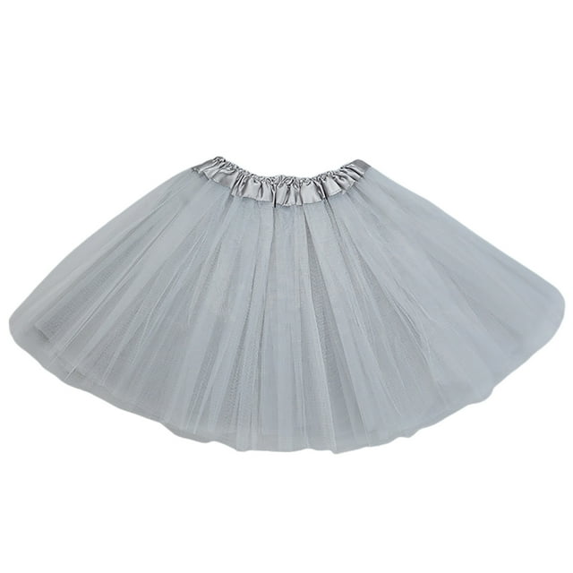 JFHHQ Jupon Multicolore pour Femmes, Jupe Bouffante, Ton Bonbon, Soutien Mi-Corps, Courte, Évasée, Taille Unique, Gris