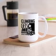 thumbnail image 2 of Awesome Climbing Decorative Mug, Climbing Gets Me High Pottery Teacup, Unique Climbing Coffee Mug, Climbing White Ceramic Tea Mug, Climbing Mug Cup 15 Oz., 2 of 7