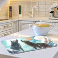 thumbnail image 6 of FREEAMG Wolves in The Snow Dish Drying Mat for Kitchen, 16 x 18 Inch Microfiber Absorbent Dish Drying Pad, Machine Washable Kitchen Counter Protect Mats, 6 of 7