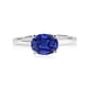 thumbnail image 1 of JeenMata Anillo de Compromiso Solitario con Zafiro Azul de Talla Ovalada de 1,25 Quilates (Piedra Natal de Septiembre) en Oro Blanco de 18 K sobre Plata, 1 of 6
