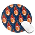 thumbnail image 2 of Disketp American Football and Fire Flames Small Mouse Pad 7.9x7.9 Inches,Washable Round Mousepad for Office Laptop Computer,Non-Slip Rubber Base Mouse Pads for Wireless Mouse, 2 of 8