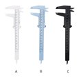 thumbnail image 1 of DIY 150mm Vernier Caliper Plastic Mini Multi Function Ruler Plastic Sliding Dial Gauge Dual Scale Accurate Measuring Tool Woodworking Model Black, 1 of 8