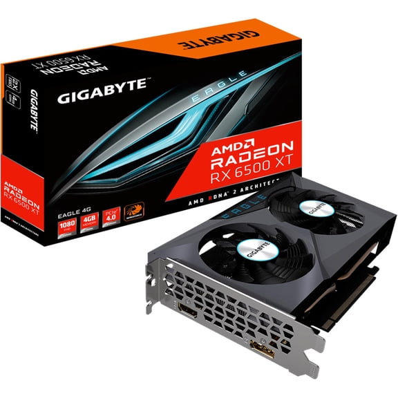 Tarjeta de Video GIGABYTE Radeon RX 6500 XT EAGLE 4GB GDDR6 negro