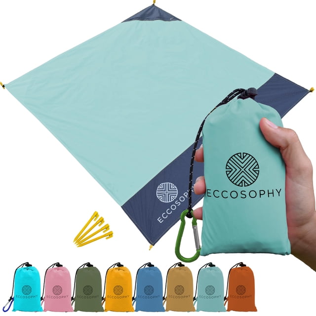 Manta de playa ECCOSOPHY, impermeable, 152 x 140 cm, ligera