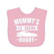 Inktastic Mommys Lil Racing Buddy Boys or Girls Baby Bib
