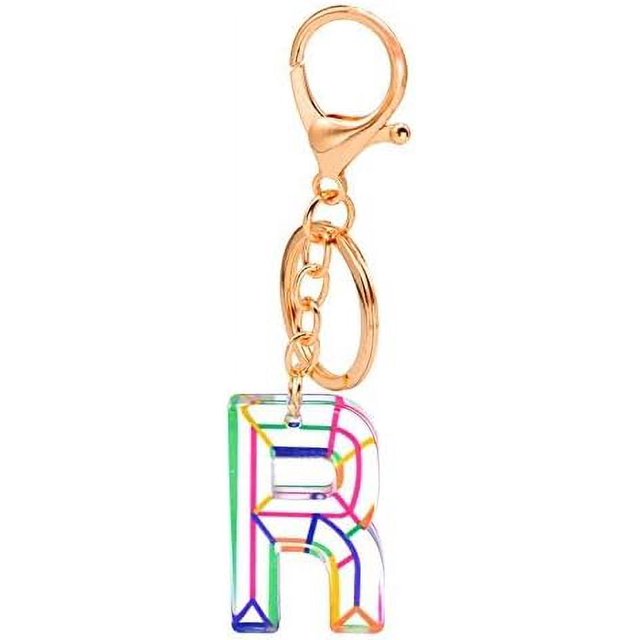 Letter Keychain,26 Letters A-Z Decorative Letter Keychain,Name Keychain for Women Girls Men Teenager Gift