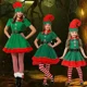 thumbnail image 2 of Conjunto de disfraz de elfo navideño verde, Papá Noel para festivales, para niños adultos, ropa de Año Nuevo para niños, vestido de fiesta de Navidad novedoso y elegante, 2 of 5