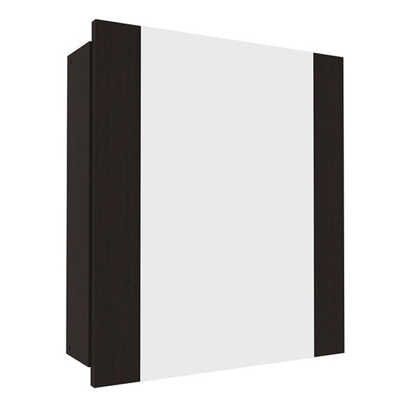 Botiquín con espejo Maderkit PARA BAÑO color Wengue 42,6 cm x 48 cm x 11,5 cm