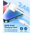 thumbnail image 2 of Cable de carga Hcoob de 15 pies/5 m para iPhone 14/13/12/11/X/XR/XS Max, 2 of 7