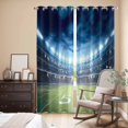 thumbnail image 3 of Kitchen Curtains 84 Inch Length 2 Panels, Rugby Grommets Window Treatment Curtain, Modern Sport Blue Green Landscape Thermal Curtains Drapes for Living Room/Bathroom, 3 of 9