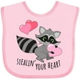 thumbnail image 3 of Inktastic Stealin' Your Heart Cute Raccoon Boys or Girls Baby Bib, 3 of 4