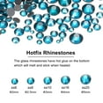 thumbnail image 2 of Uxcell 400 Pcs Strass Hotfix Cristales de Vidrio con Bolsa Transparente Kit de Arte de Uñas para Manualidades Ropa Decoración DIY 5 Tamaños (Conjunto SS6-SS20, Azul), 2 of 6