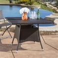 thumbnail image 2 of Noble House Corsica 35.83" Square Wicker Patio Dining Table in Brown, 2 of 11