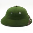 thumbnail image 2 of Jiibva Pith Helmet Hat Green, Pith Explorer Hat Sun Hat for Men, 2 of 7