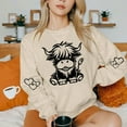 thumbnail image 6 of successthop Sweatshirts for Women Western Cow Crewneck Long Sleeve Sweater Pullover Tops Casual Print Stylish Outwear, 6 of 6