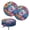 Flowers, variant on HUIACONG Stretch Bar Stool Saddle Padded Seat Covers for Kitchen Bathroom, Soft Fabric Waterproof Round Bar Stool Cushion Padded Cover with Dustproof