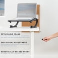thumbnail image 6 of VIVO White Manual Crank Stand Up Height Adjustable Workstation with Table Top, 6 of 8