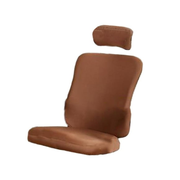 Para sillas de ordenador de oficina con funda extraíble, suave y elástica café