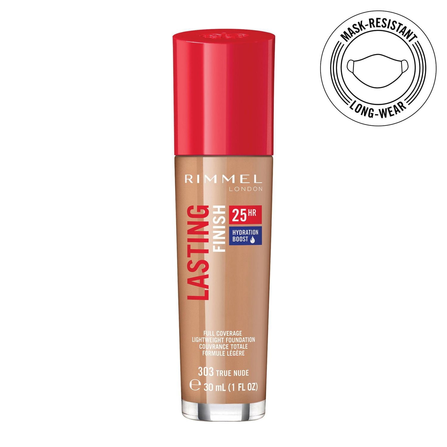 Rimmel Lasting Finish 25HR Foundation, With Vitamin E, comfort serum for instant hydration, Sweat-proof and transfer-proof, 100% Cruelty-Free, Long lasting coverage