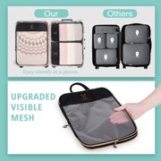 TRIPGEAR Mesh Travel Packing Cubes,Lightweight Organizer Bags for Luggage Storage
