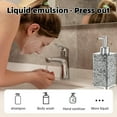 thumbnail image 4 of Bxaolu Soap Dispenser, Antirust Hand Soap Dispenser for Bathroom & Kitchen Countertop, Refillable 400ml Water Ripple Modern Soap Dispenser, 4 of 9