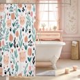 thumbnail image 3 of Manfei Cute Pig Shower Curtain 72Wx84L,Cartoon Flowers Bathroom Shower Curtain, 3 of 6