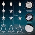 thumbnail image 3 of 3Pcs Christmas Window Lights Decorations, Battery Powered Christmas Window Hanging Warm White Lighted Tree Bell Star Shaped LED Sucker Lamp, 3 of 5