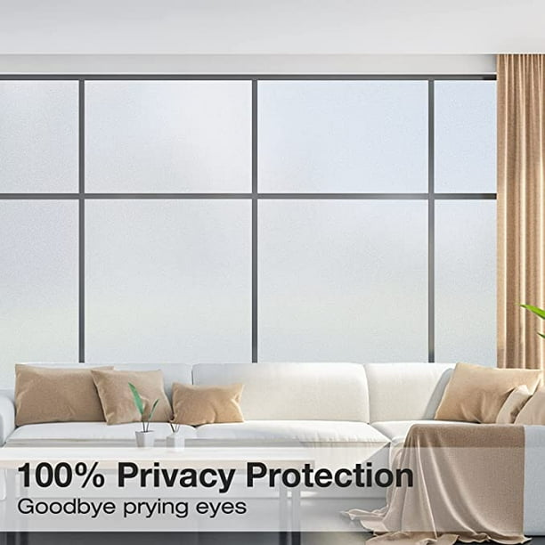 Película Adhesiva Esmerilada Mate Blanca Para Ventanas | Privacidad Para Baño, 0.5x3 M