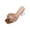 Khaki, variant on Womens Rhinestone Bow Clear Stiletto Heel Slides Glass Slipper Evening Dressy Party High Heel Flip Flops