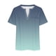 thumbnail image 5 of Plus Tamaño de las Mujeres Blusas, Cuello en V Casual Suelto Manga Corta Superior, Impresión Blusa Poliéster Spandex, 5 of 8