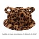 thumbnail image 3 of Vintage Fluffy Bucket Hat Little Devil Pointed Ears Faux Rabbit Fur Hat Fisherman Cap Ear for Protection Wide Brims Warm White, 3 of 4