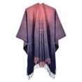 thumbnail image 1 of Women's Shawl Wrap Poncho Sweater Open Front Cape for Fall Winter, 1 of 3